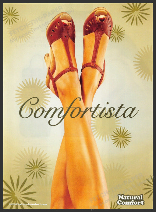 Natural Comfort Shoes 2000s Print Advertisement 2007 Legs Comfortista Natural Comfort