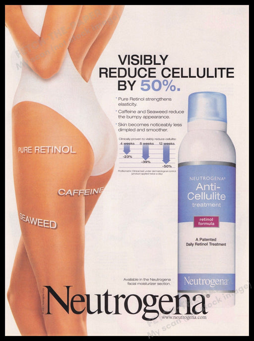 Neutrogena Anti-cellulite 2000s Print Advertisement Ad 2003 Backside Legs Fetch the Paper!