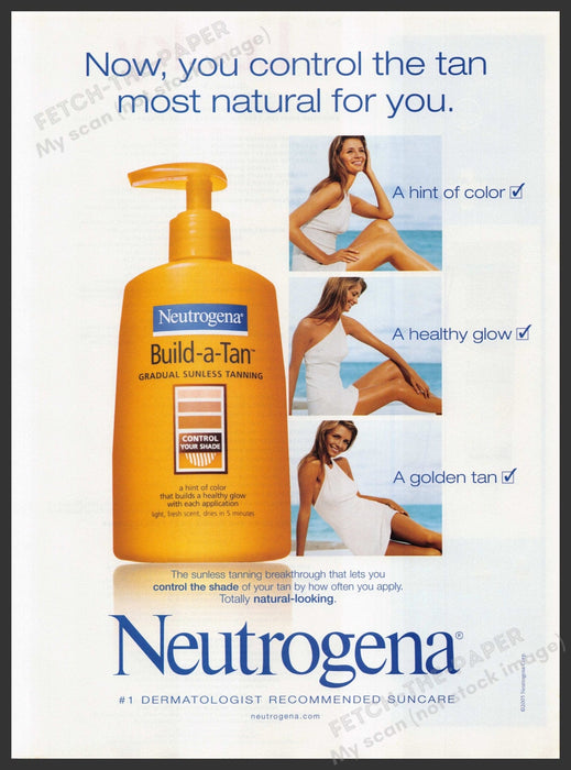 Neutrogena Build-a-tan Suncare 2000s Print Advertisement 2005 Mischa Barton Legs Fetch-the-Paper