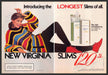 New Virginia Slims 120s 1980s Print Advertisement (2 pages) 1985 Longest Slims Virginia Slims