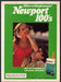 Newport 100's 1980s Print Advertisement 1982 Girl Smushing Guy's Nose Fetch-the-Paper