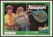 Newport Cigarettes 1980s Print Advertisement (2 page) 1983 Couple Blowing Bubble Fetch-the-Paper