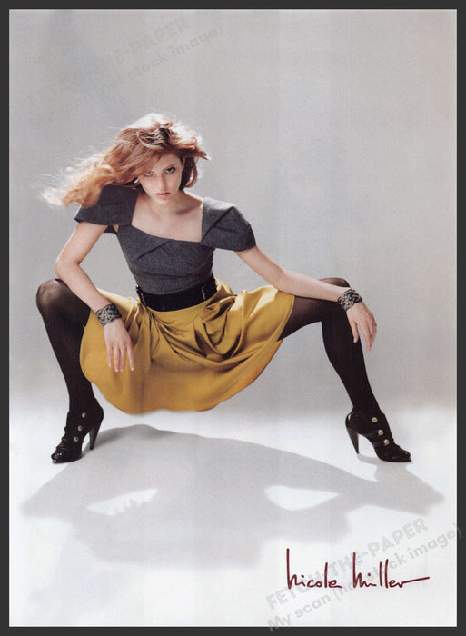 Nicole Miller Clothing 2000s Print Advertisement Ad 2008 Legs Tights Fetch the Paper!