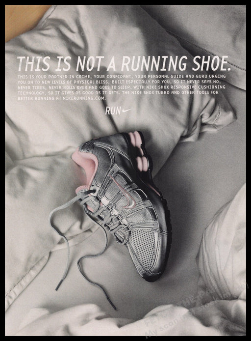 Nike Shox Turbo Shoes 2000s Print Advertisement Ad 2004 Fetch the Paper!