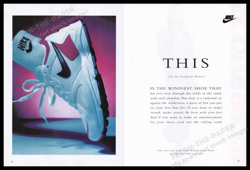 Nike The Air Analog Shoes 1990s Print Advertisement (2 pages) 1993 Fetch the Paper!