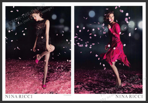 Nina Ricci Arizona Muse 2010s Print Advertisement 2013 (1 Pg Front & Back) Legs Fetch-the-Paper