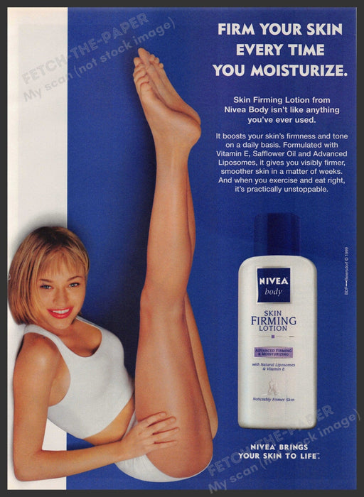 Nivea Body 2000s Print Advertisement 2000 Legs Up Firm Your Skin Fetch-the-Paper