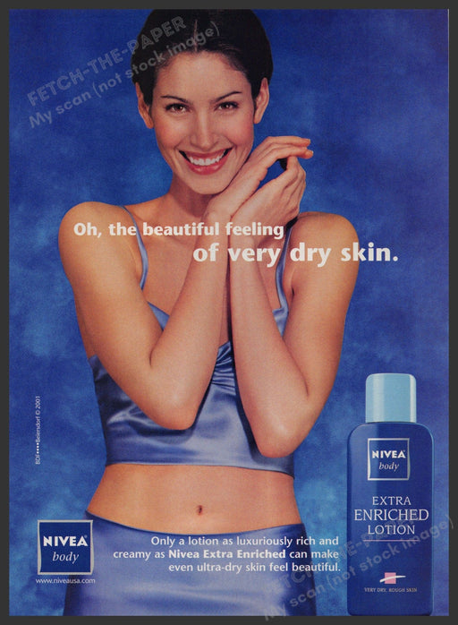 Nivea Body 2000s Print Advertisement 2001 Cute Girl Creamy Soft Skin Fetch-the-Paper