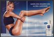 Nivea Silky Shimmer 2000s Print Advertisement (2 page centerfold) 2002 Legs Fetch-the-Paper