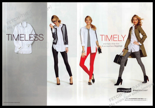 No Nonsense 2010s Print Advertisement (2 page) 2013 Legs "Must have leggings" No Nonsense