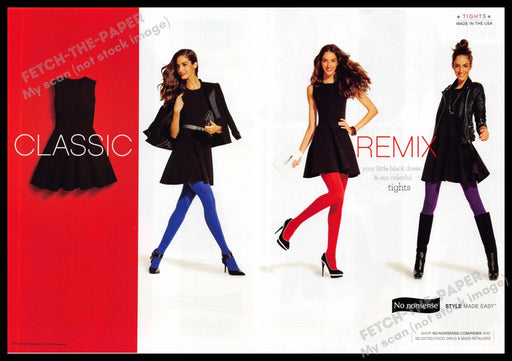 No Nonsense 2010s Print Advertisement (2 page) 2013 Legs Remix Tights No Nonsense