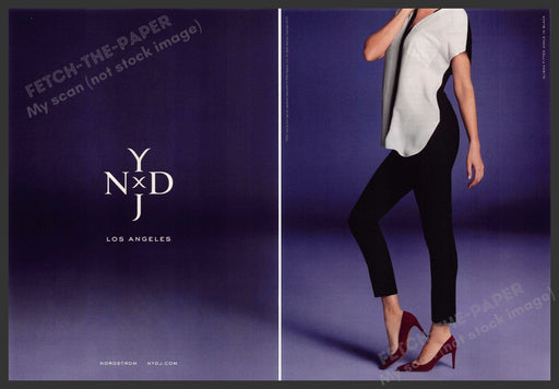 NYDJ Jeans 2010s Print Advertisement (2 page) 2013 Legs Fetch-the-Paper