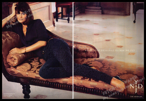 NYDJ Jeans 2010s Print Advertisement (2 pages) 2013 Helena Christiansen Couch NYDJ