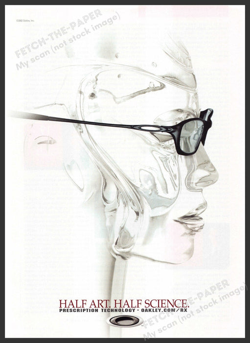 Oakley 2000s Print Advertisement Ad 2002 "Half art. Half science" Oakley