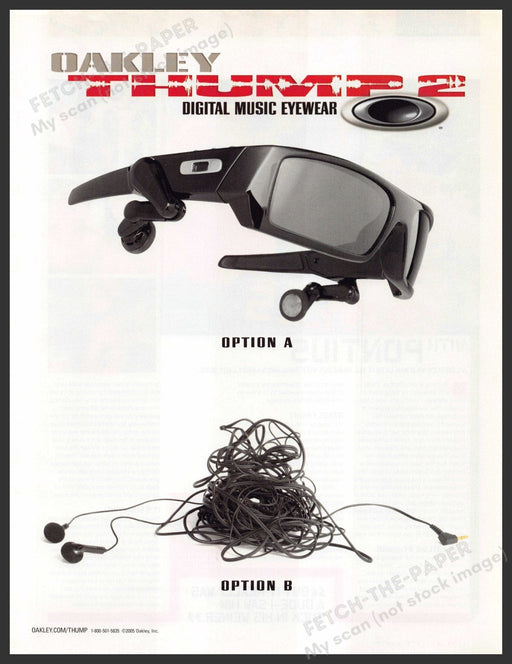 Oakley Thump 2 Digital Music Eyewear 2000s Print Ad Oakley