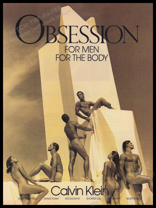 Obsession For Men 1980s Print Advertisement Ad 1987 Fetch the Paper!