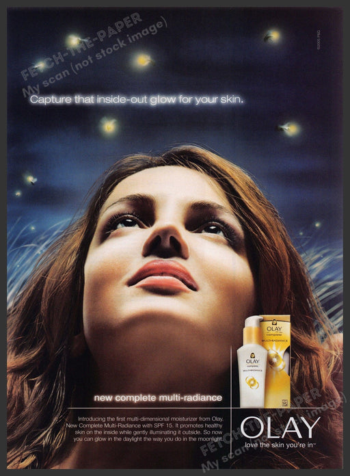 Olay Skin 2000s Print Advertisement 2005 Inside-Out Glow Beauty Fetch-the-Paper