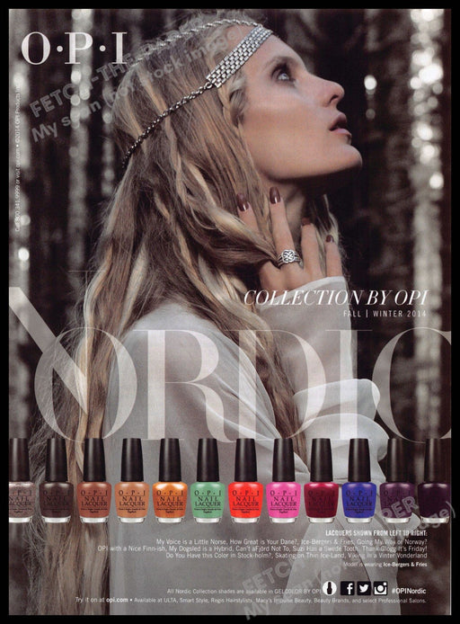 OPI 2010s Magazine Print Ad Nordic Fall Winter Collection Colors OPI