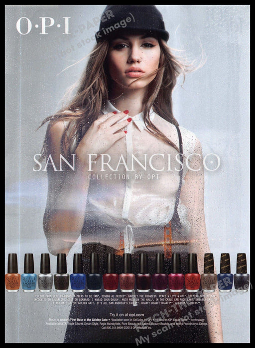 OPI 2010s Magazine Print Advertisement 2013 San Francisco Collection OPI
