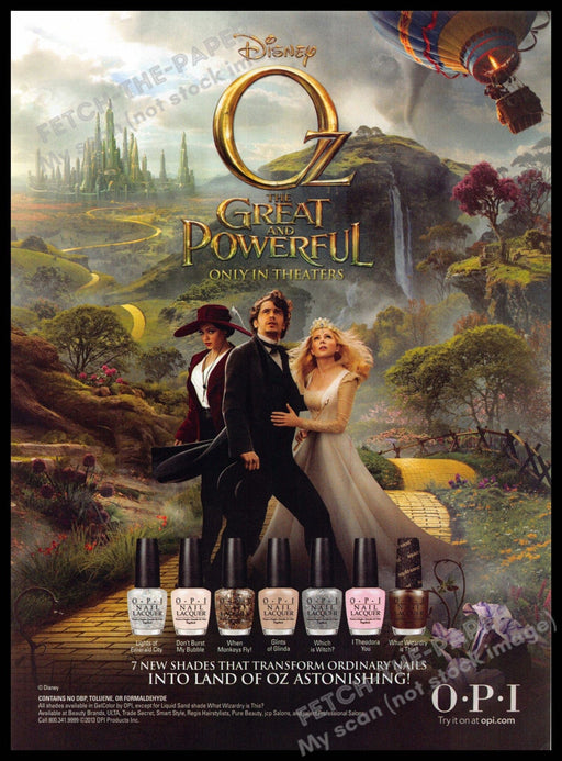 OPI 2010s Print Advertisement 2013 The Great Powerful OZ (Not the product) OPI