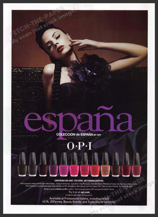 OPI Espana 2000s Print Advertisement 2009 Nail Colors OPI