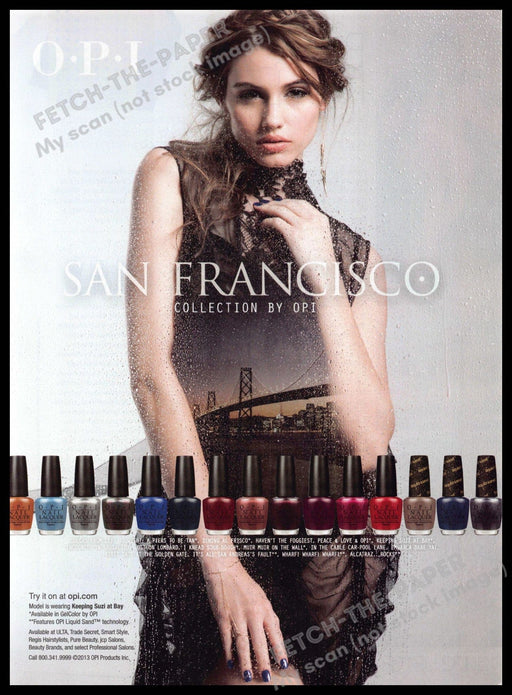 OPI San Francisco 2010s Print Ad 2013 Collection Rain Sexy (Not the product) OPI