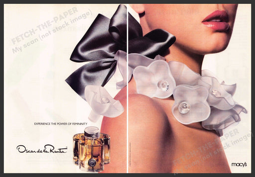 Oscar de la Renta 1980s Magazine Print Ad (2 pages) 1989 (Not the Product) Oscar de la Renta