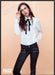 Paige Denim 2010s Print Advertisement 2012 Posing Model Skinny Legs Fetch-the-Paper