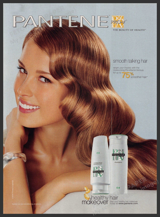 Pantene Pro-V Petra Nemcova Hair Products 2000s Print Advertisement 2004 Fetch-the-Paper