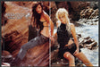 Parasuco Denim Cult 2000s Print Advertisement (2pg centerfold) 2004 2 Girls Rock Fetch-the-Paper