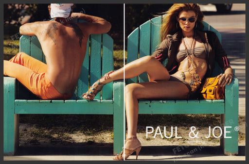 Paul & Joe Fashion 2000s Print Advertisement (2 Pg) 2009 Legs Beach Chairs Fetch-the-Paper