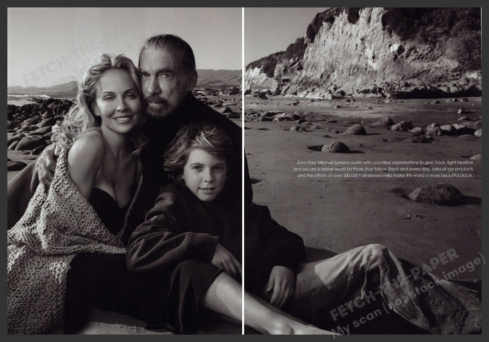Paul Mitchell Hair 2000s Print Advertisement (2 page centerfold) 2007 Family Fetch-the-Paper