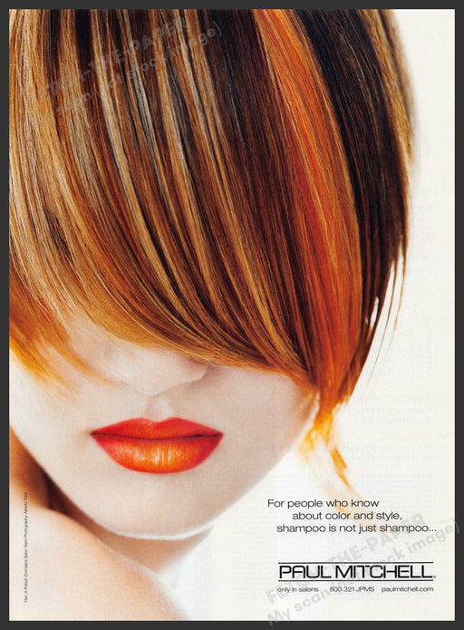 Paul Mitchell Hair 2000s Print Advertisement 2002 Color Style Contrast Fetch-the-Paper
