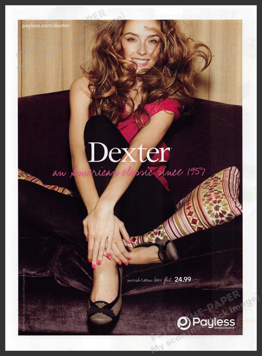 Payless Dexter Shoes 2000s Print Advertisement Ad 2009 Legs Crossed Couch Payless