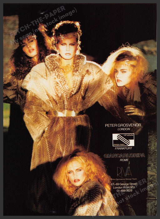 Peter Grosvenor London Cur Coats 1980s Print Advertisement Ad 1982 Fetch the Paper!