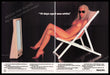 Philips Solarium Tanner  1980s Print Advertisement 1982 British Ad Dreads Bare Fetch the Paper!