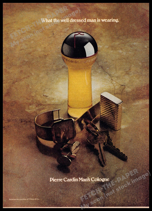Pierre Cardin 1970s Print Advertisement 1977 Well Dressed (Not the cologne) Pierre Cardin
