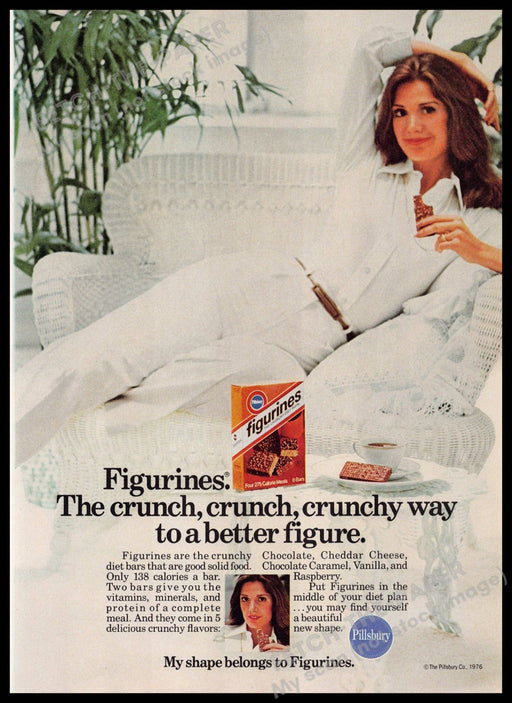 Pillsbury Figurines 1970s Magazine Print Ad 1976 Woman "Better figure" Pillsbury