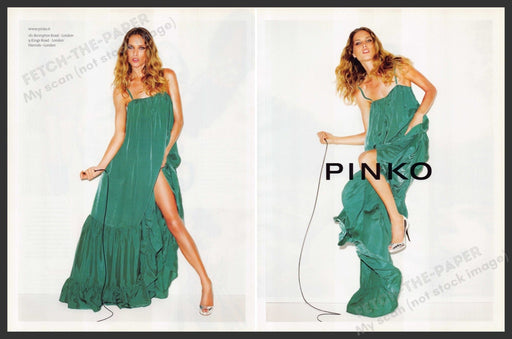 Pinko Clothing 2000s Print Advertisement (2 Pg) 2009 Legs Fetch-the-Paper