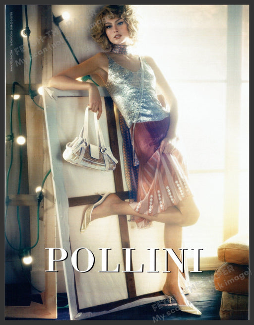 Pollini Fashion 2000s Print Advertisement 2005 Legs Studio Fetch-the-Paper