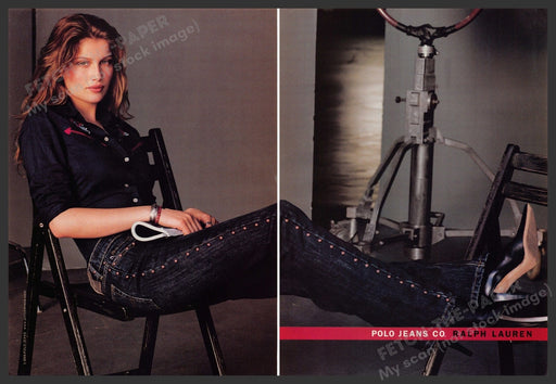 Polo Jeans Ralph Lauren Laetitia Casta 2000s Print Advertisement (2 page) 2000 Fetch-the-Paper