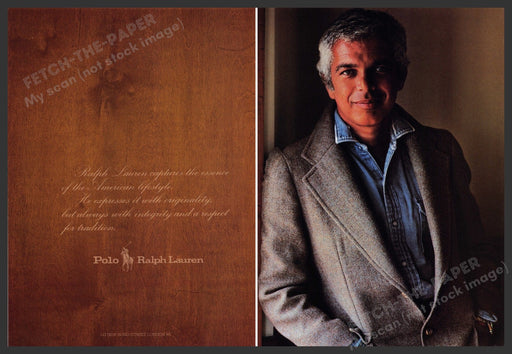 Polo Ralph Lauren 1980s Print Advertisement Ad (2 pages) 1982 UK London Fetch the Paper!