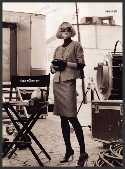 Premise Fashion 2000s Print Advertisement 2007 Legs Movie Set Director's Chair Fetch-the-Paper
