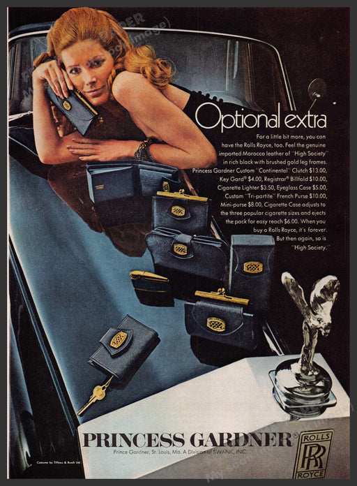 Princess Gardner Rolls Royce Accessories 1960s Print Advertisement Ad 1969 Fetch the Paper!