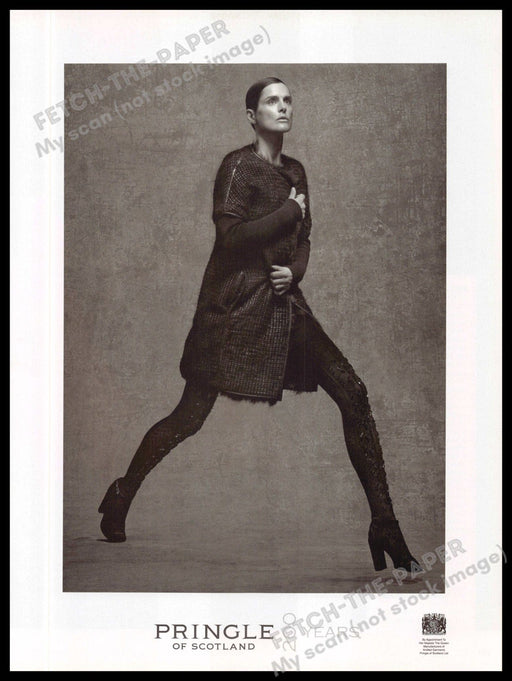 Pringle of Scotland 2010s Magazine Print Ad 2015 Long Legs Model Tall Boots Pringle of Scotland