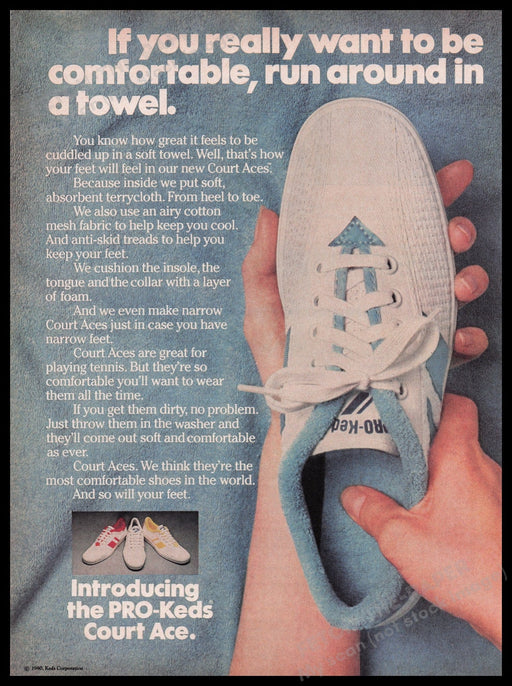 Pro-Keds Shoes 1980s Print Advertisement Ad 1980 Court Ace Fetch the Paper!