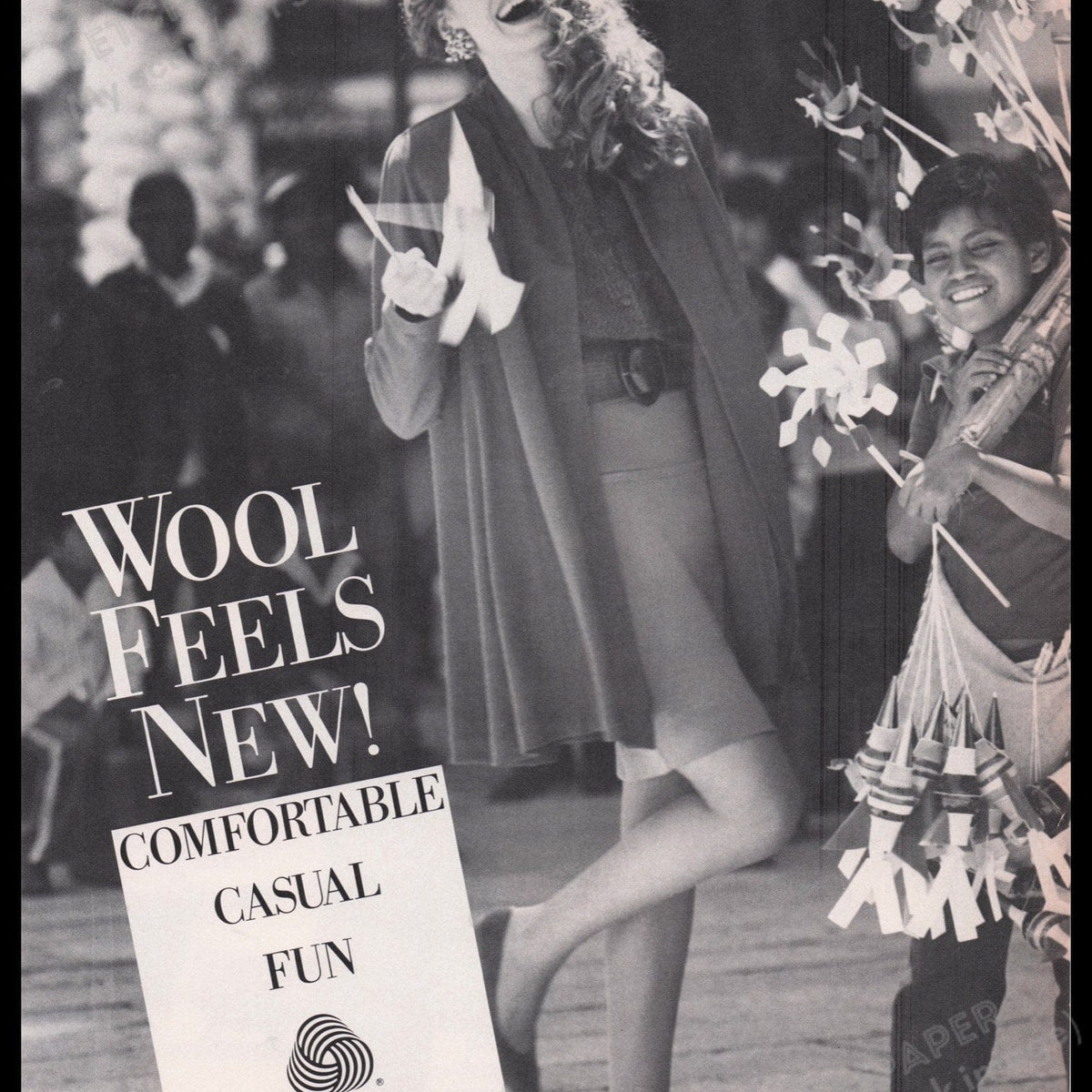 Pure Wool Clothing 1980s Print Advertisement Ad 1987 Street Flower Ven ...