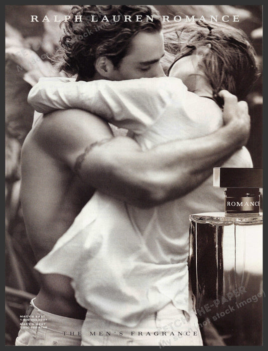 Ralph Lauren 2000s Print Advertisement 2002 Romance Ad Fragrance Fetch-the-Paper