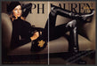 Ralph Lauren Collection 2000s Print Ad (2 pgs) 2006 Tall Boots Couch Model Ralph Lauren