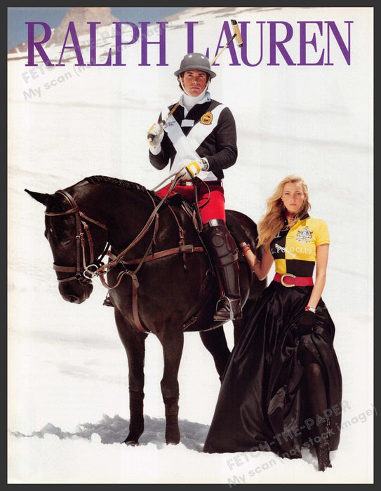 Ralph Lauren Polo Valentina Zelyaeva 2000s Print Advertisement Ad 2008 Horse Fetch-the-Paper
